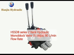 HSSD8 series 2 Banc Hydraulic Monoblock Valve 31,5Mpa, Tốc độ dòng chảy 80 L/min