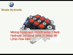 Thiết bị khai thác mỏ HSSD8 loạt 3 Banc Hydraulic Sectional Valve 31.5Mpa, 80 L/min Tỷ lệ dòng chảy