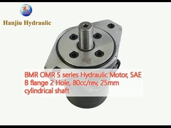BMR OMR S series Hydraulic Motor, SAE B flange 2 lỗ, 80cc/rev, trục hình trụ 25mm