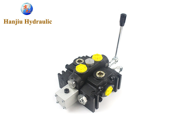 Hydraulic Directional Control Valve 53gpm DCV Section Valve 1 Rotary Handle Spool Manual Control Type SAE Ports