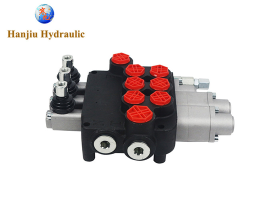 03P80 Manual 3 Way Hydraulic Directional Control Valve OEM Spring Return Detent Floating Function