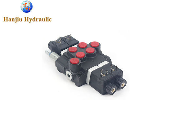 P50 2 Spool Monoblock Directional Valve 12VDC 250Bar Hydraulic