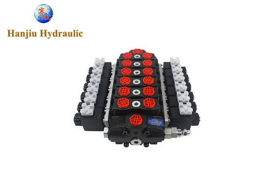 HSSD8DC 6 Spool Solenoid Directional Hydraulic Control Valve phù hợp cho nông nghiệp máy kéo và xây dựng vệ sinh khai thác mỏ