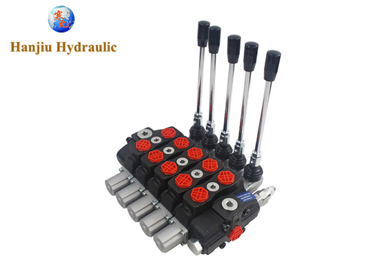 5 Bank 3 vị trí HSSD8 Series Hydraulic Sectional Valve 31,5Mpa 80 L/Min Tỷ lệ dòng chảy