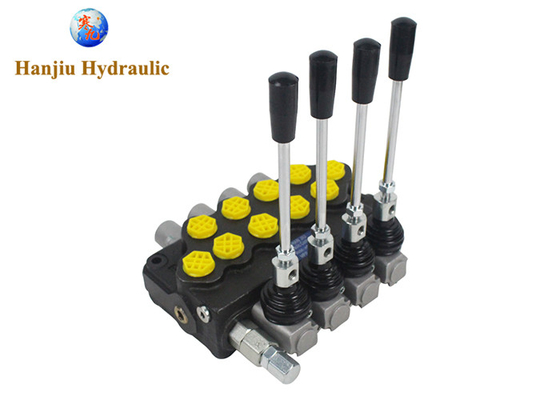 HSSD5 Máy phun điều khiển hướng thủ công 4 Bank Cylinder Spool Monoblock Type Hydraulic Directional Control Valves