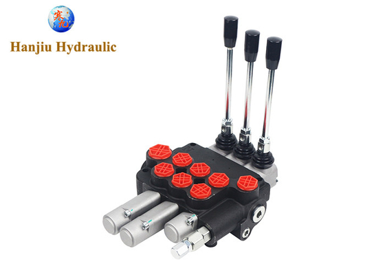 Van điều khiển hướng thủy lực 3 ngả 03P80 OEM, có lò xo hồi vị, chốt định vị, chức năng nổi