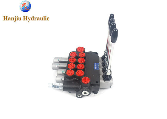 Hydraulic Monoblock Valve P80,4 đòn bẩy, 2 đòn bẩy với điều khiển bằng tay 2 đòn bẩy với điều khiển nổi