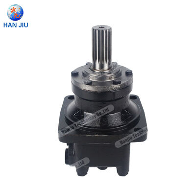 Động cơ bánh xe thủy lực Mặt bích gắn bánh xe BMT-200-WFD, 200 Ml/r, Trục Spline 31,75mm và G 1/2 Cổng A và B