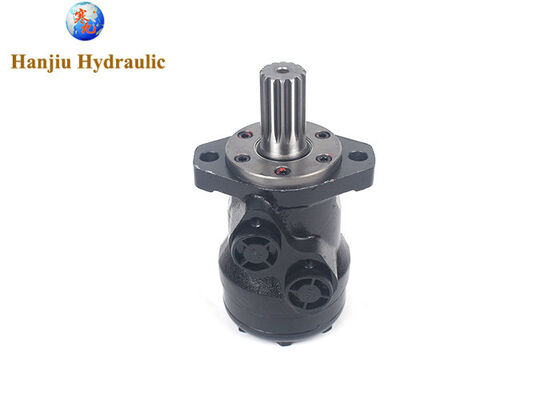 Động cơ quỹ đạo thủy lực BMR80 với 2 bu lông mặt bích, trục spline, cổng BSPP